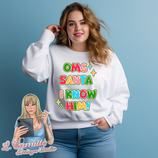 OMG Santa Words Only Sublimation File